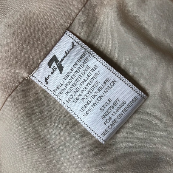 7 For All Mankind Sequin Top with Sheer Panels - Picture 6 of 8